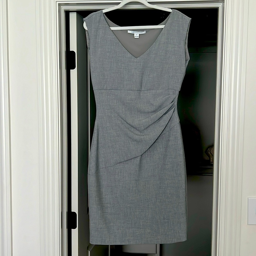 Diane Von Furstenberg Gray Midi Dress